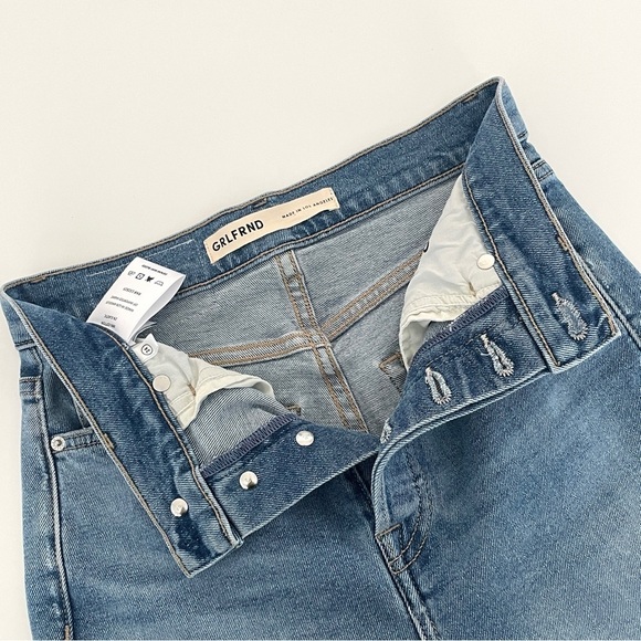 Grlfrnd The Piper Super High Rise Stretch Slim Crop in La Jolla - Picture 6 of 13